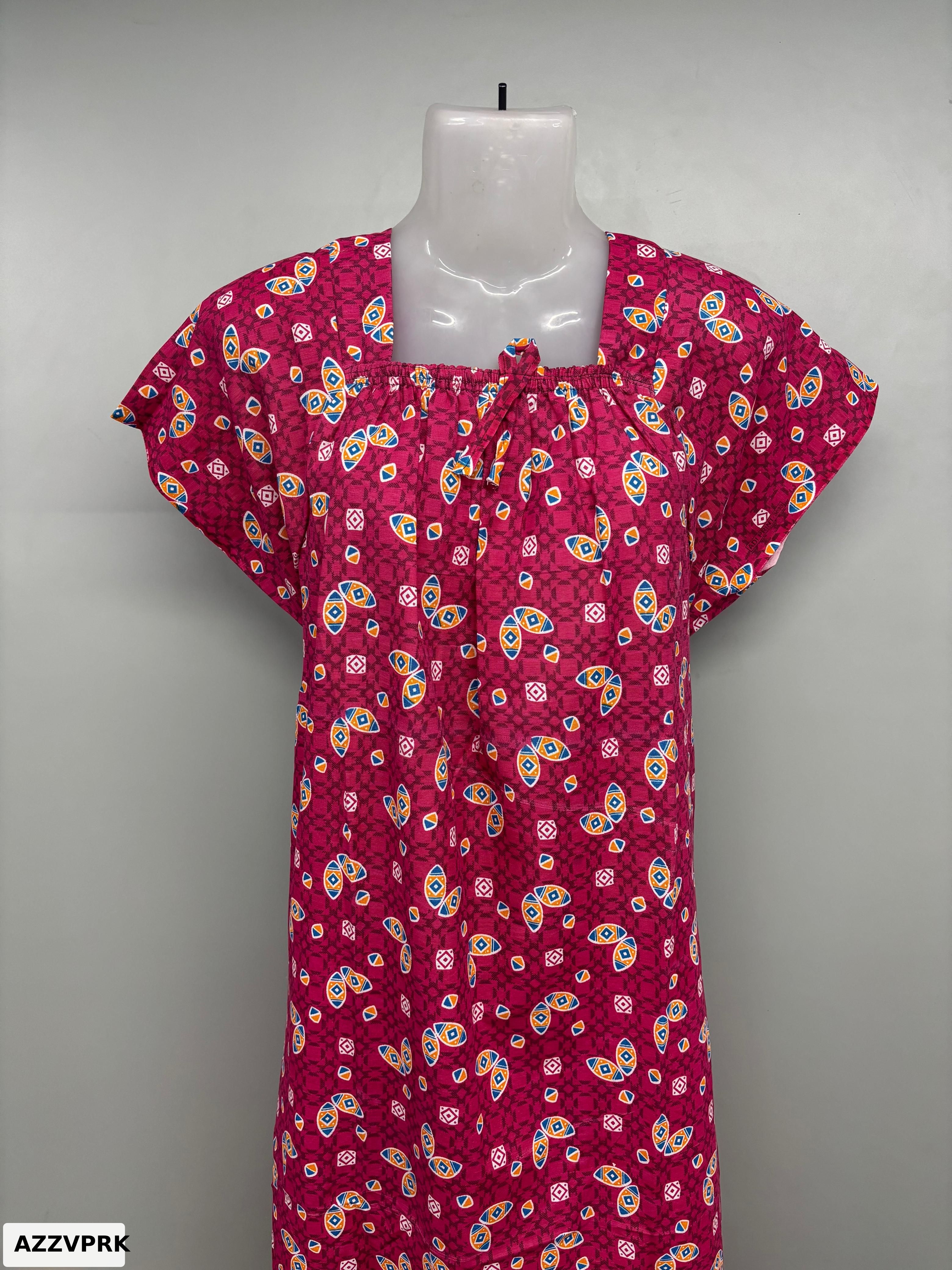 Chirag Cotton Elastic Neck Nighty