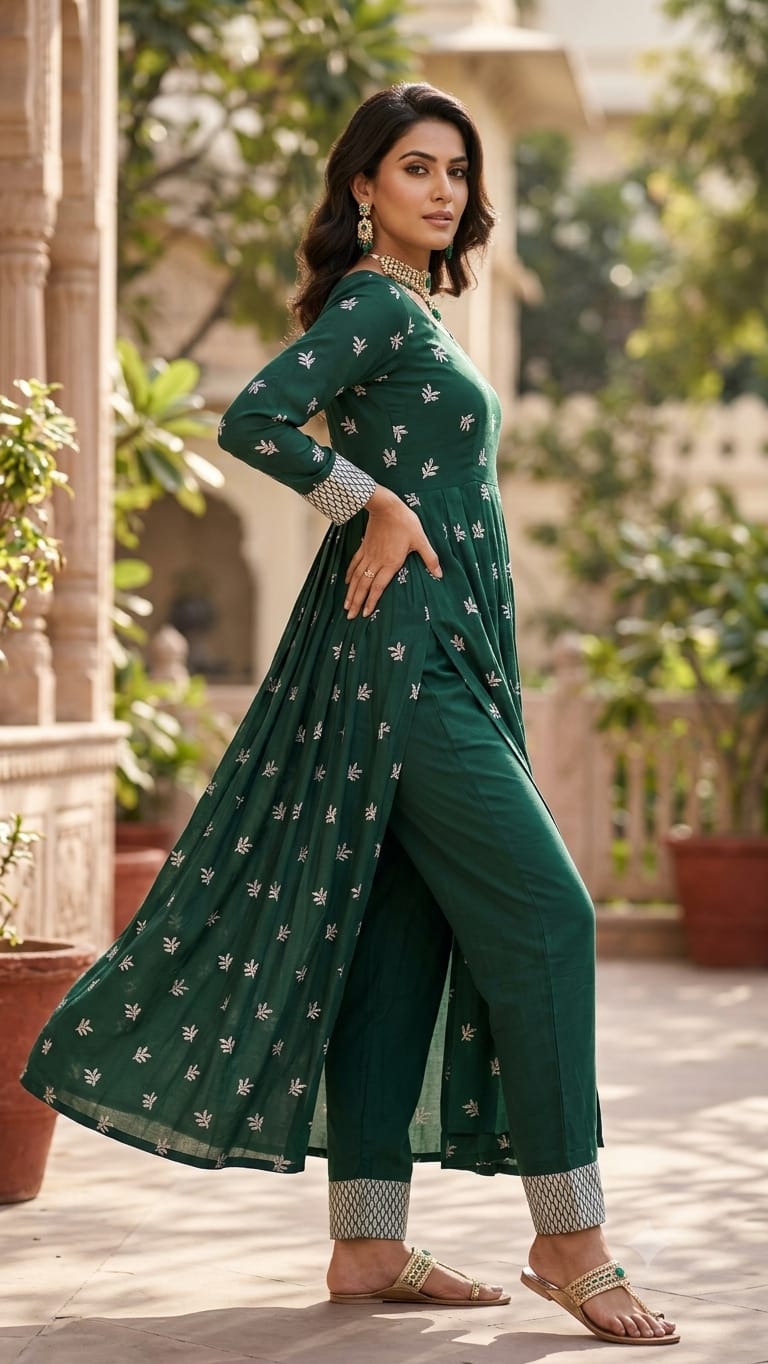 Premium Quality Gown And Pant Set