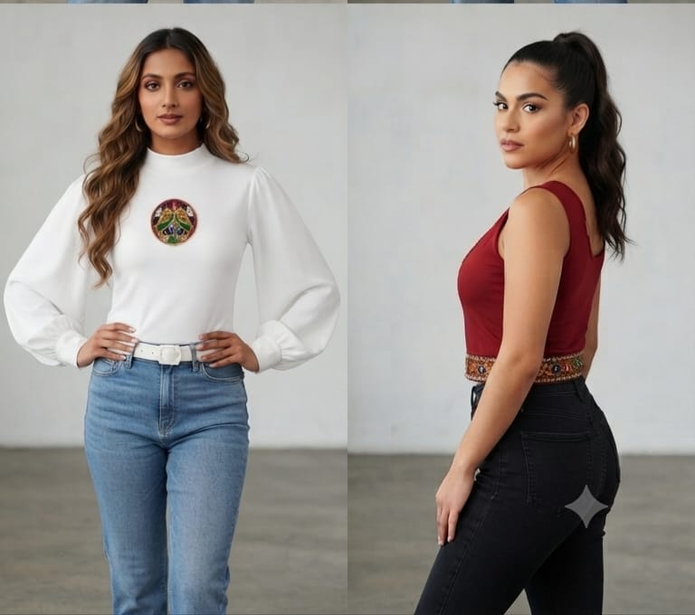 Navratri Special Ladies Top & T-Shirt With Navratri Patch Collection