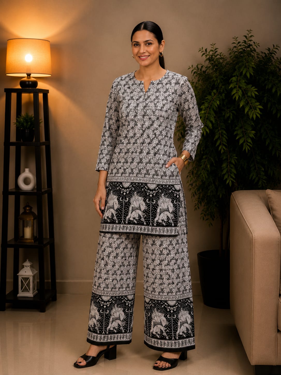 Rakhi Spacial Ajrak Print Cod Set