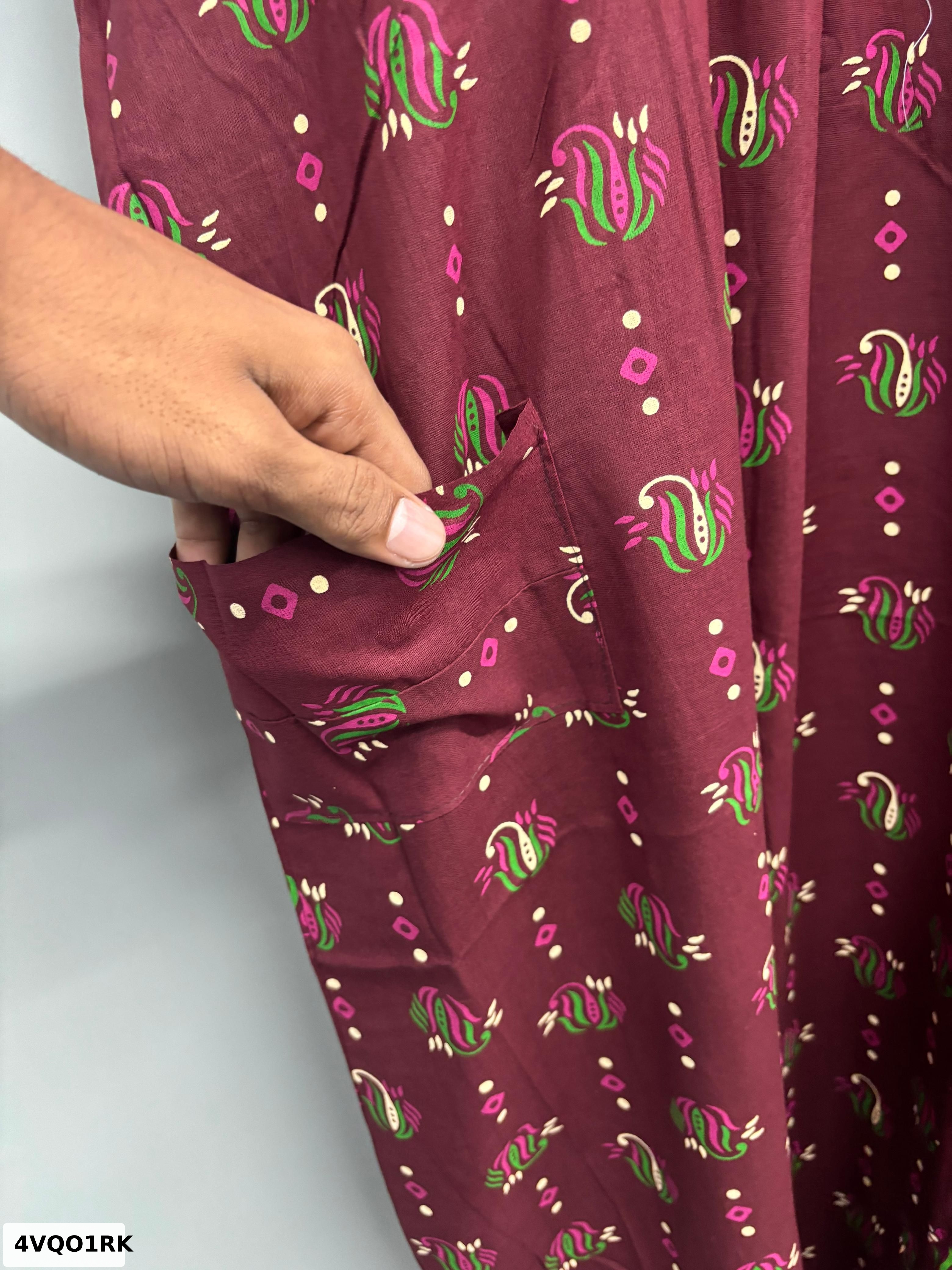 Apsara Piping Cotton Nighty