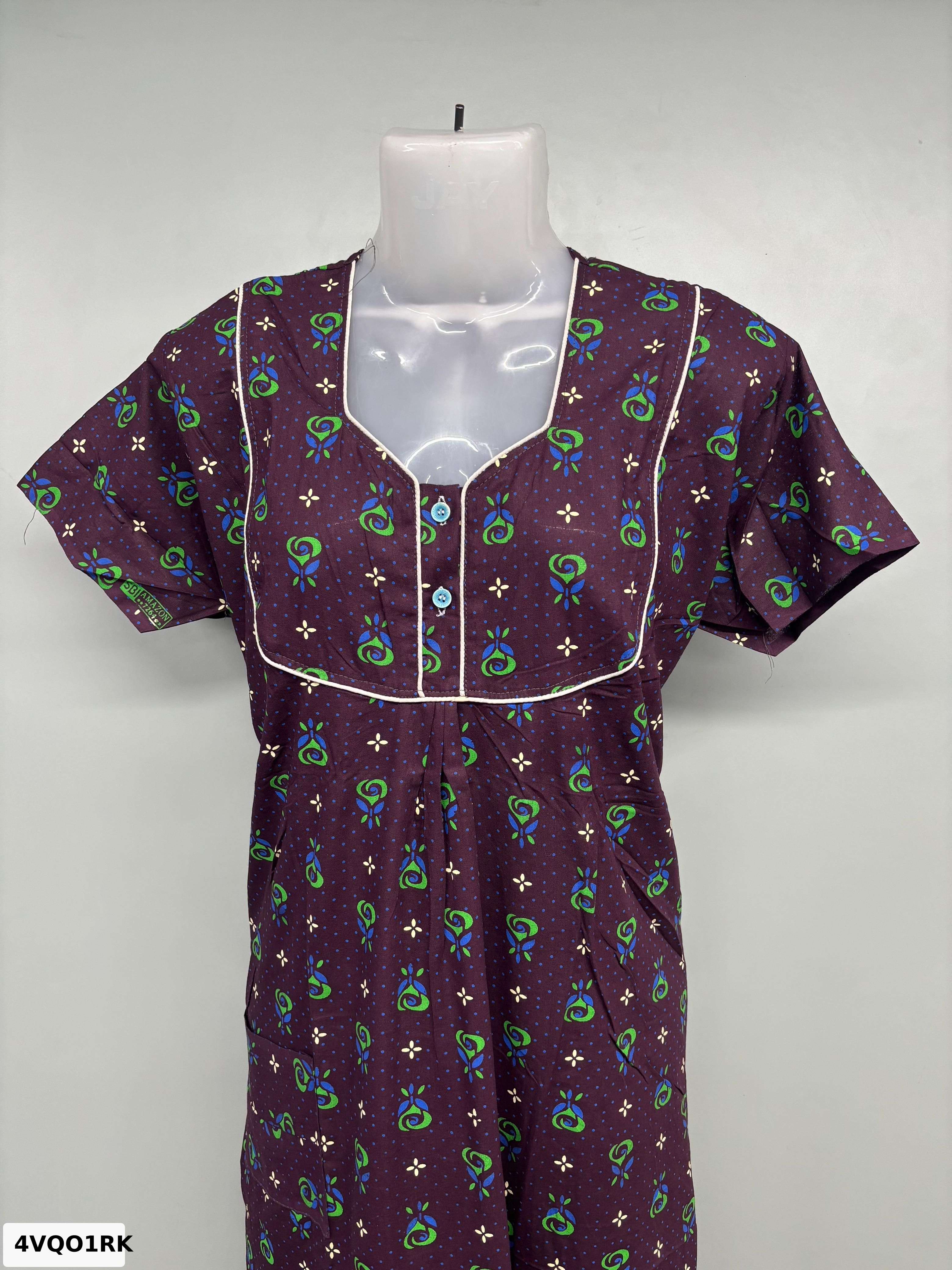 Apsara Piping Cotton Nighty