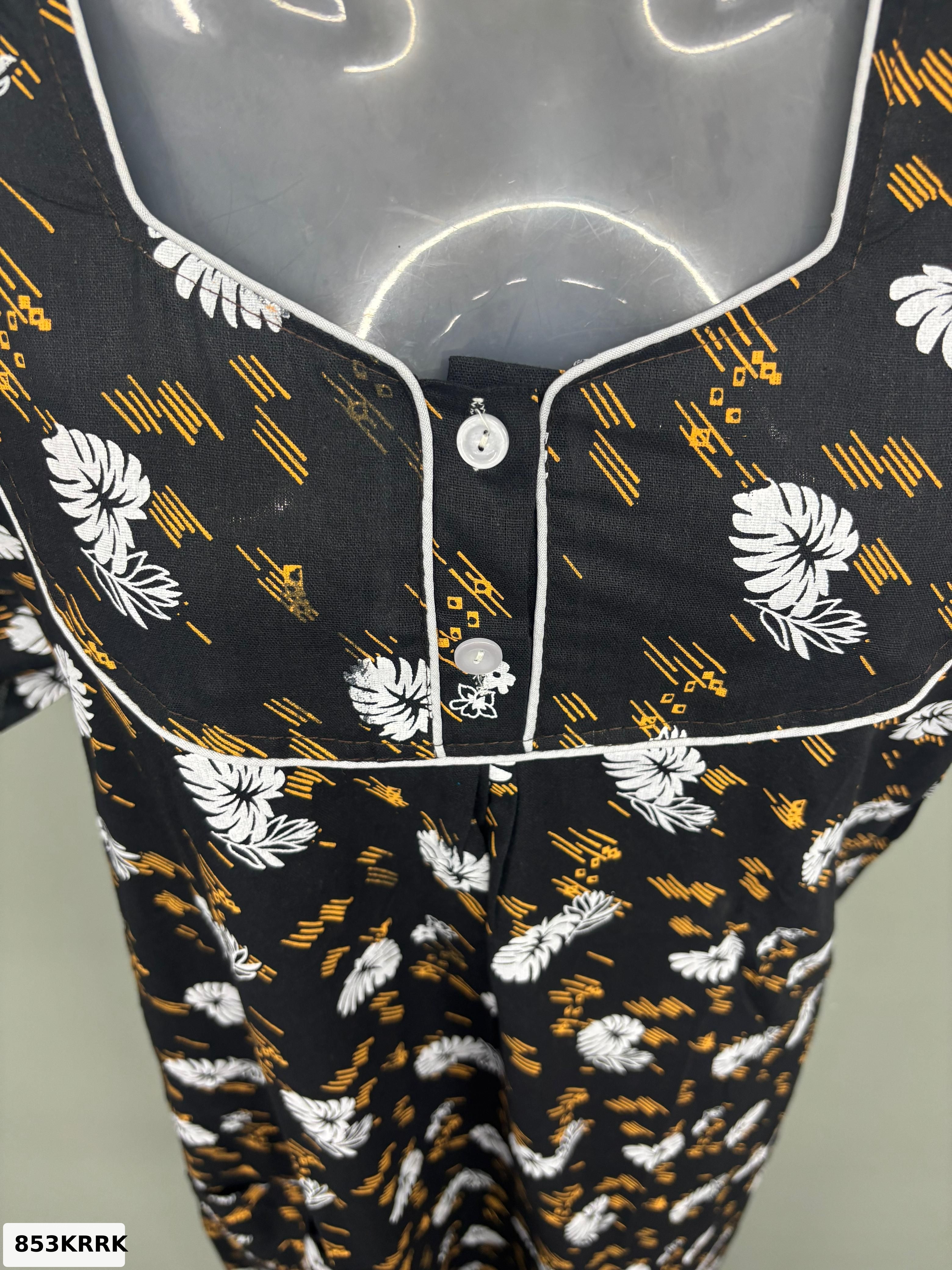 CLOTH COTTON PROCIN PIPING NECK NIGHTY