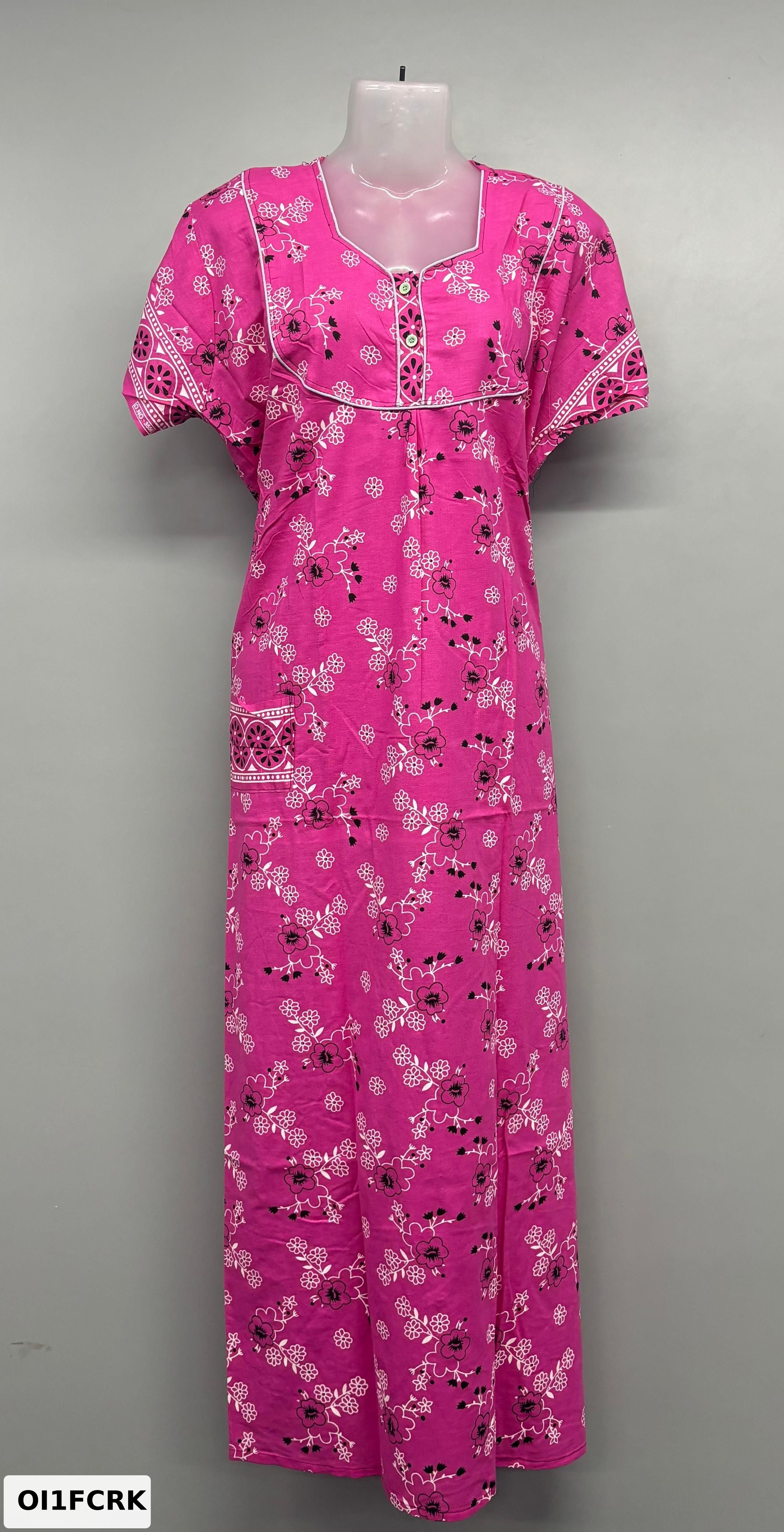 Carol Piping Cotton Nighty