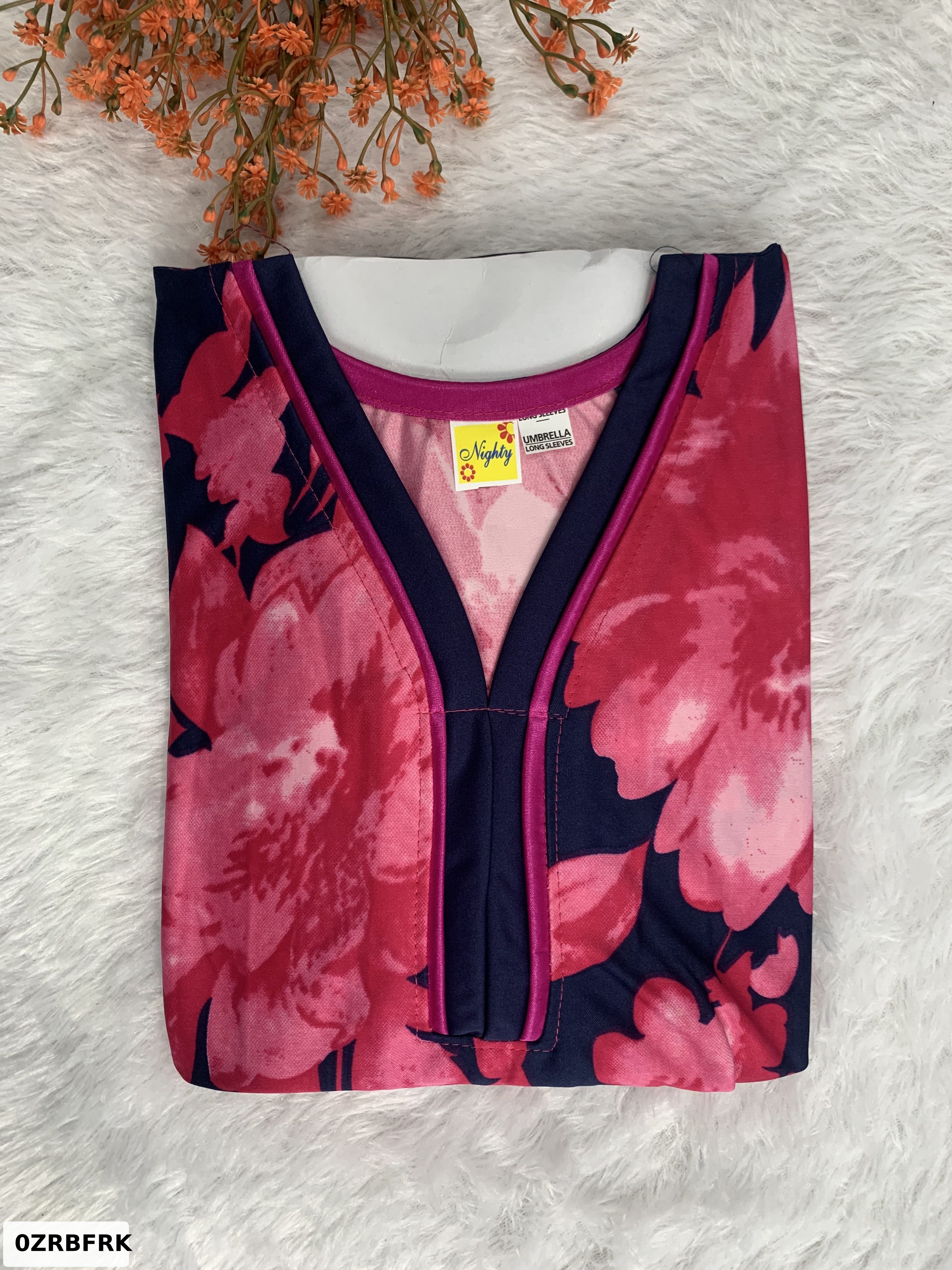 Heavy Sareena Umbrella Gher Full Sleeve Nighty