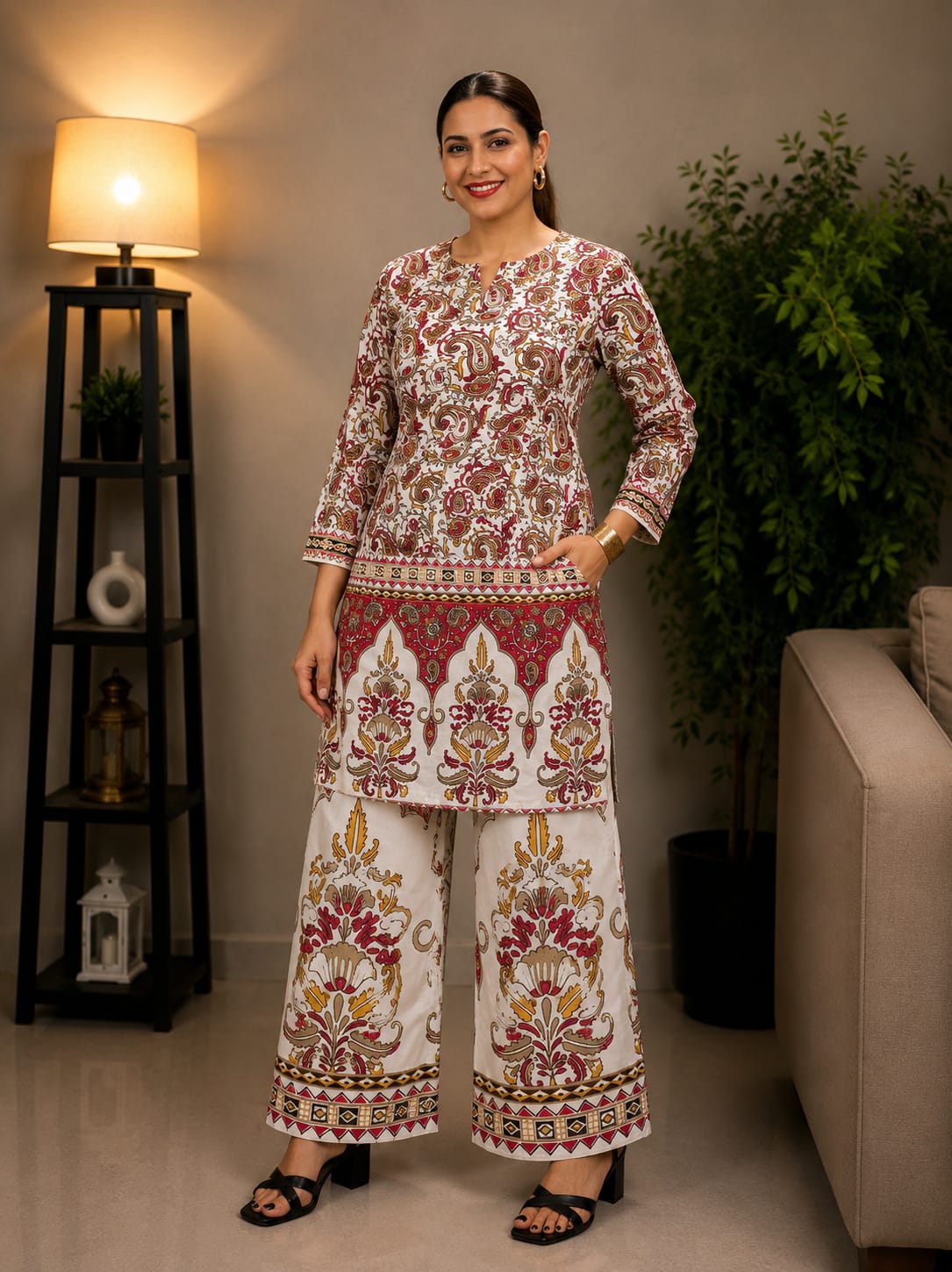 Rakhi Spacial Ajrak Print Cod Set