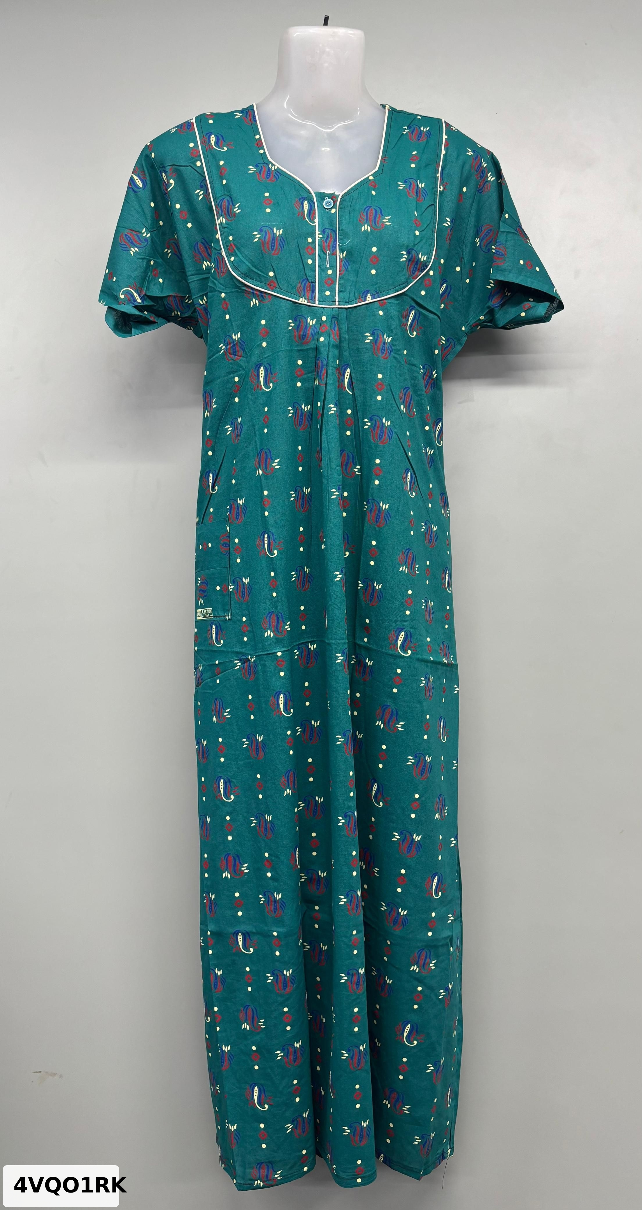 Apsara Piping Cotton Nighty