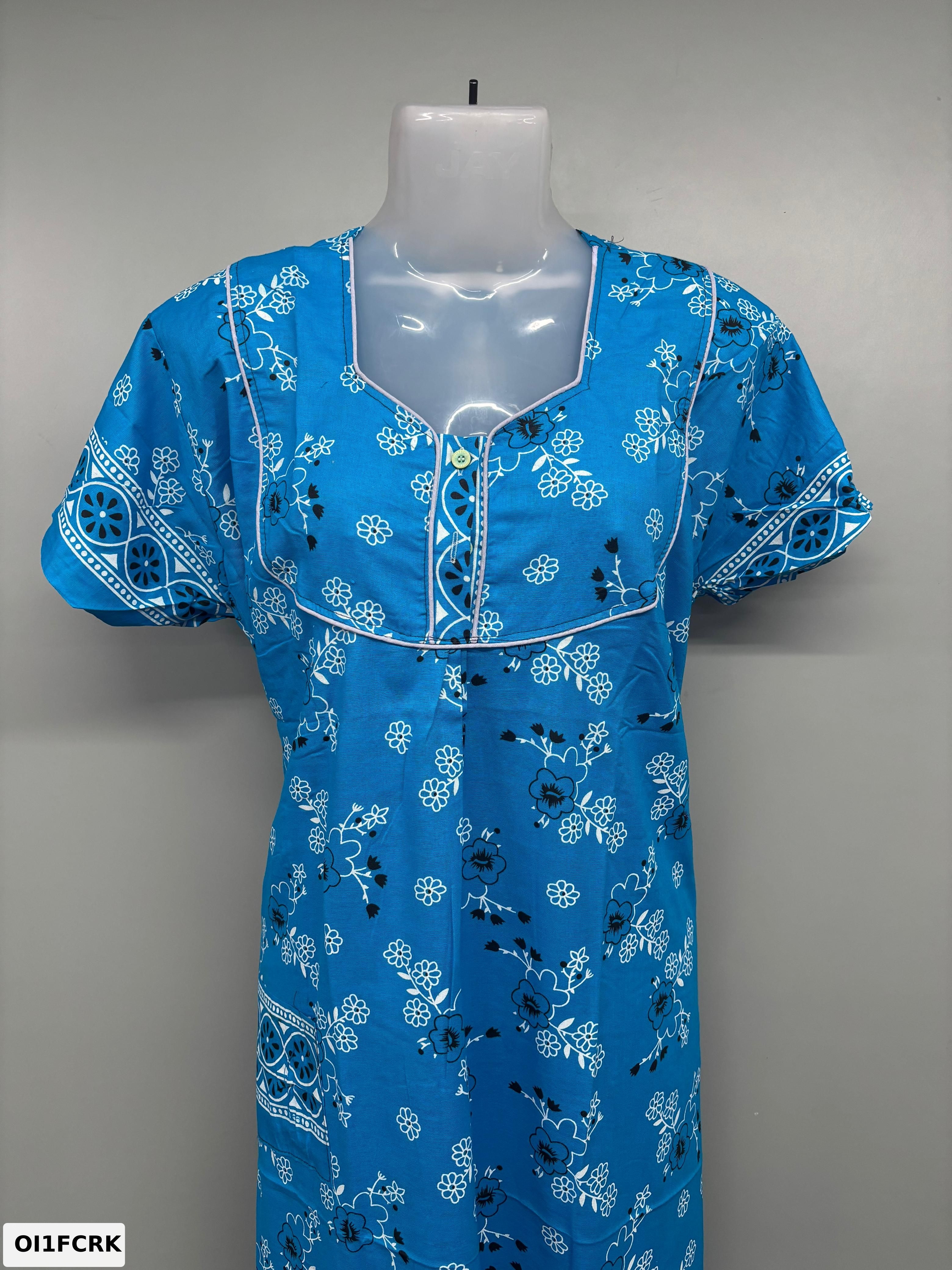 Carol Piping Cotton Nighty