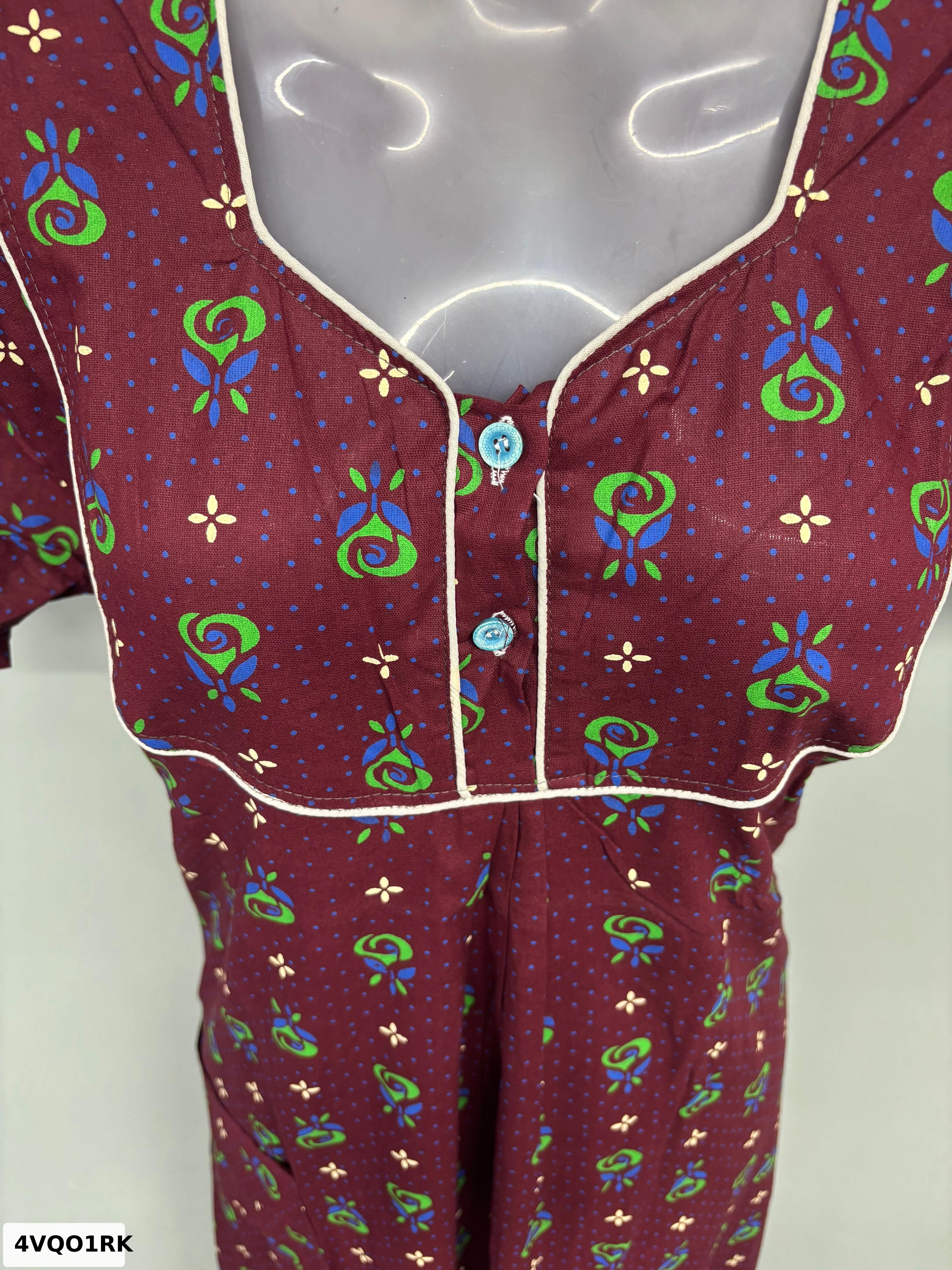 Apsara Piping Cotton Nighty