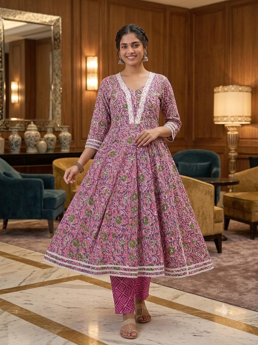 Trending Anarkali Style 2 Pieces Gheraa Style 2 Pieces