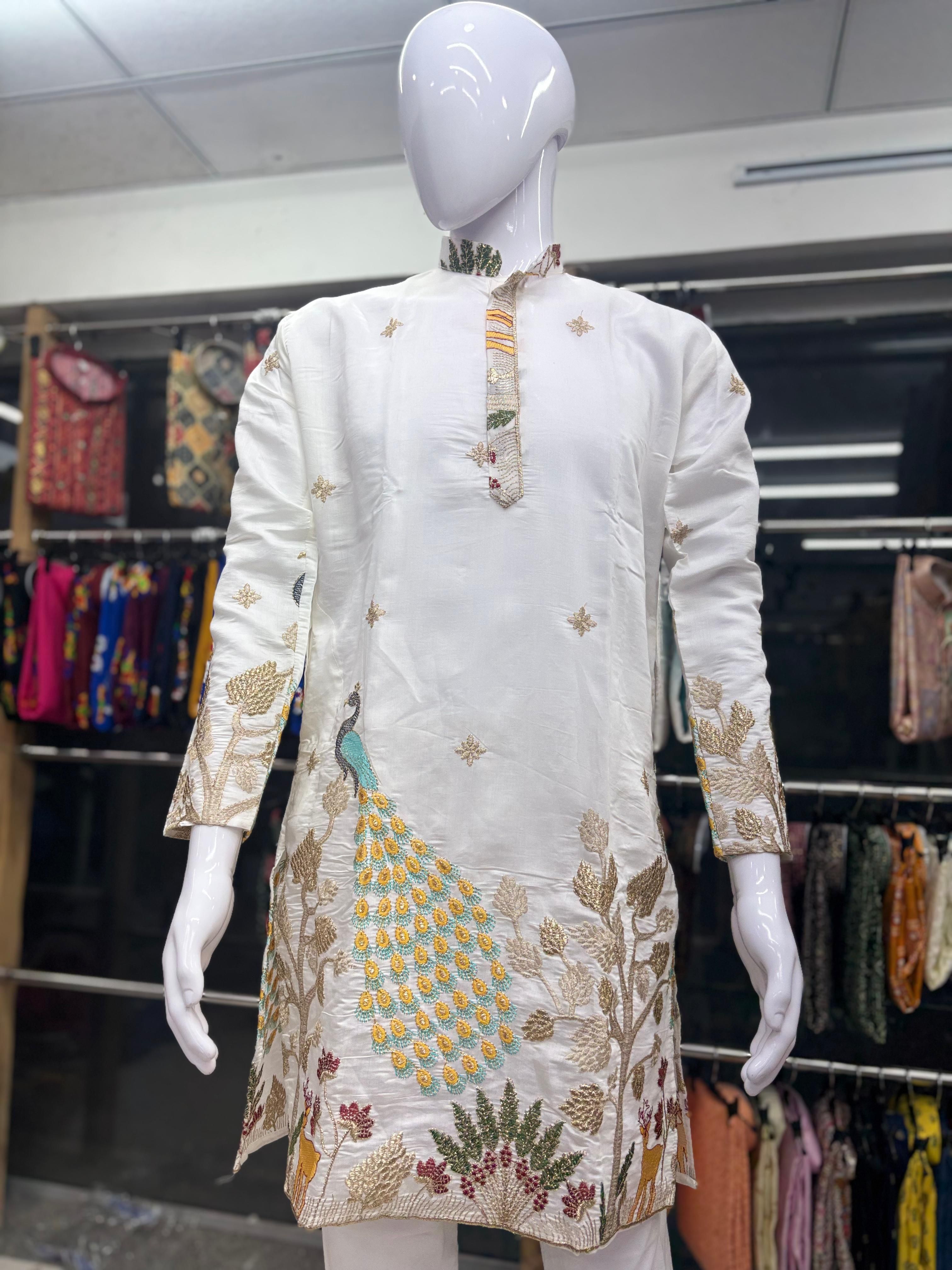 Men's Heavy Daman Work Kurta