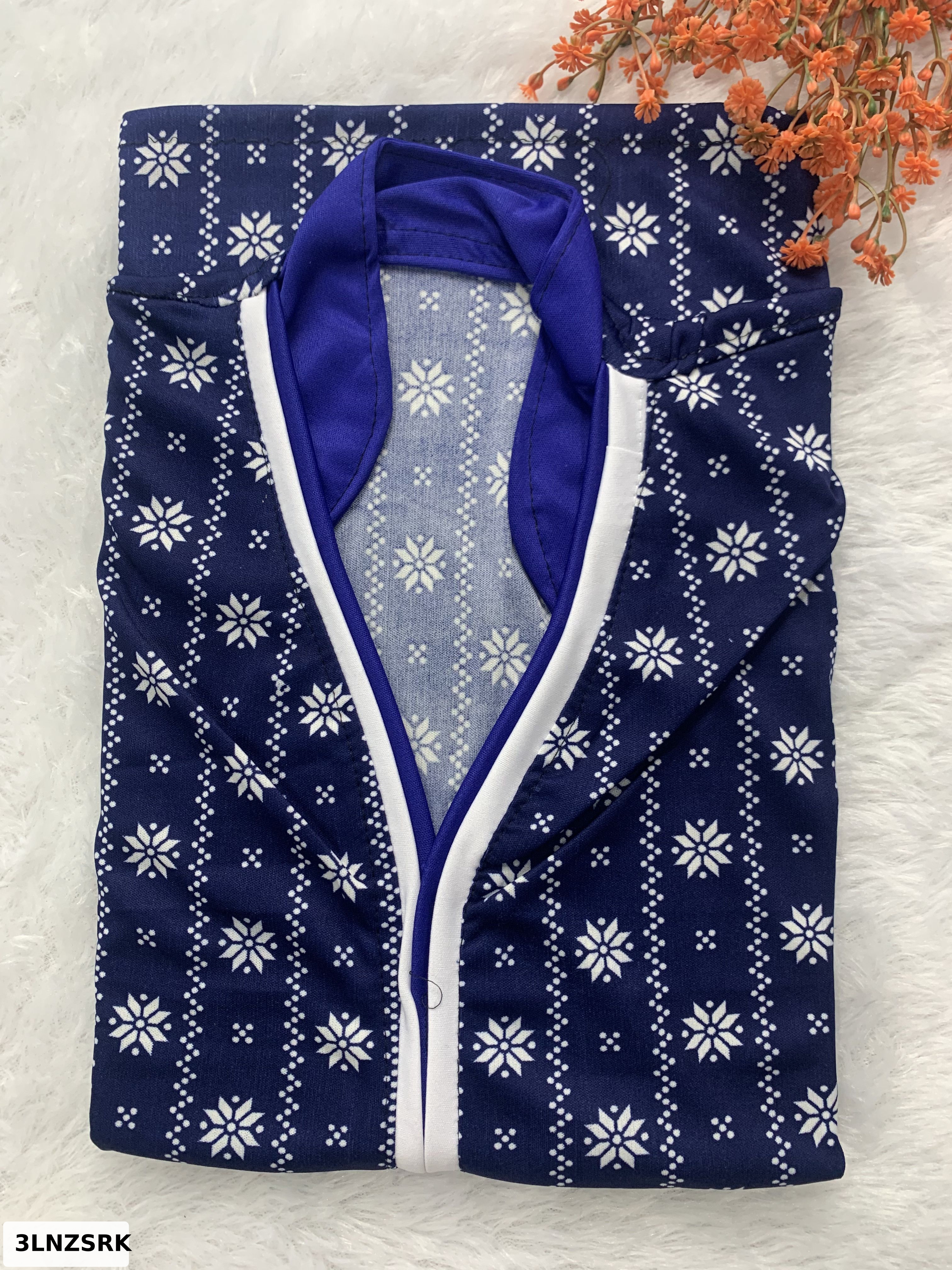 CLOTH SAREE COLLAR NECK NIGHTY