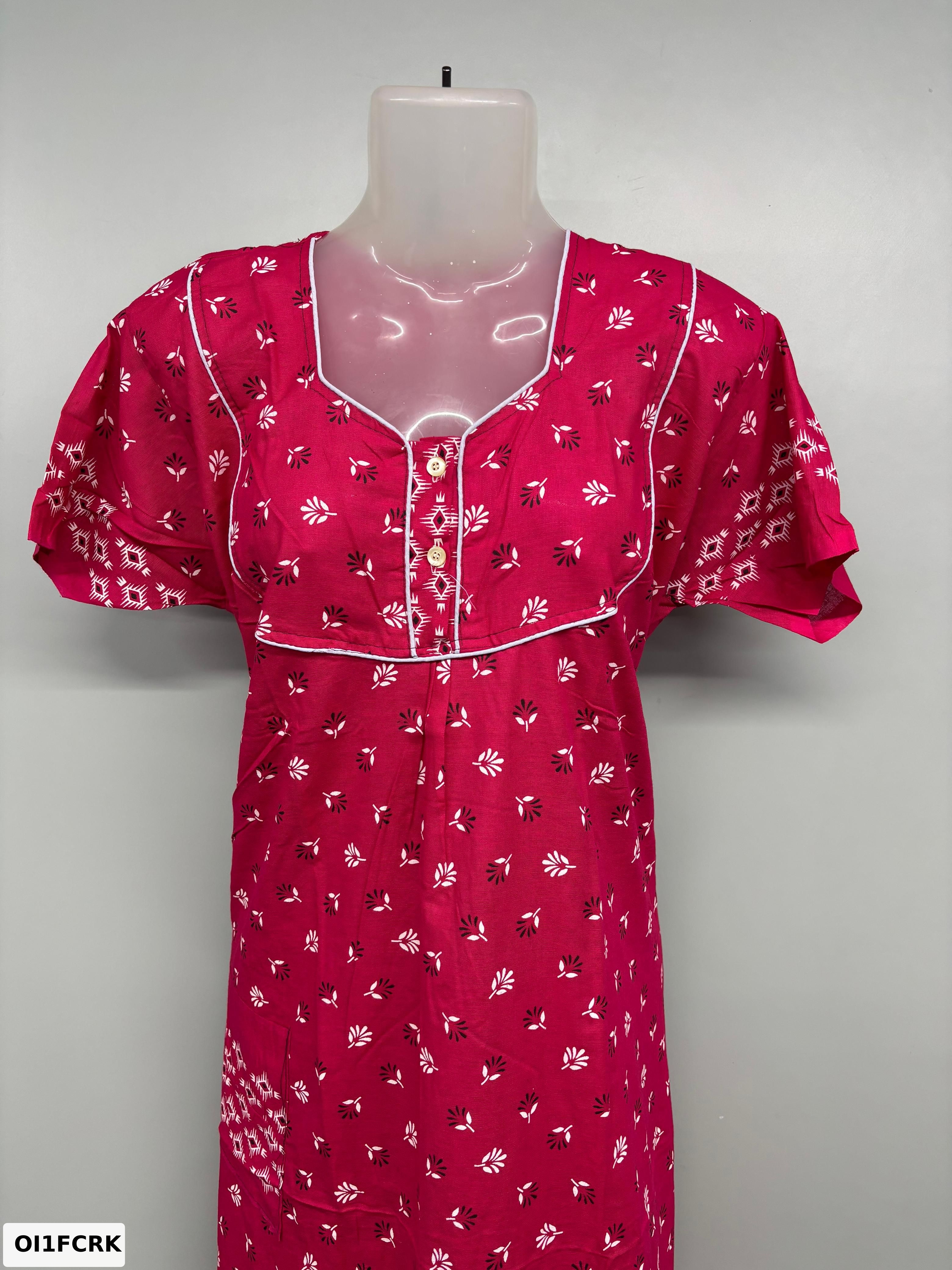 Carol Piping Cotton Nighty