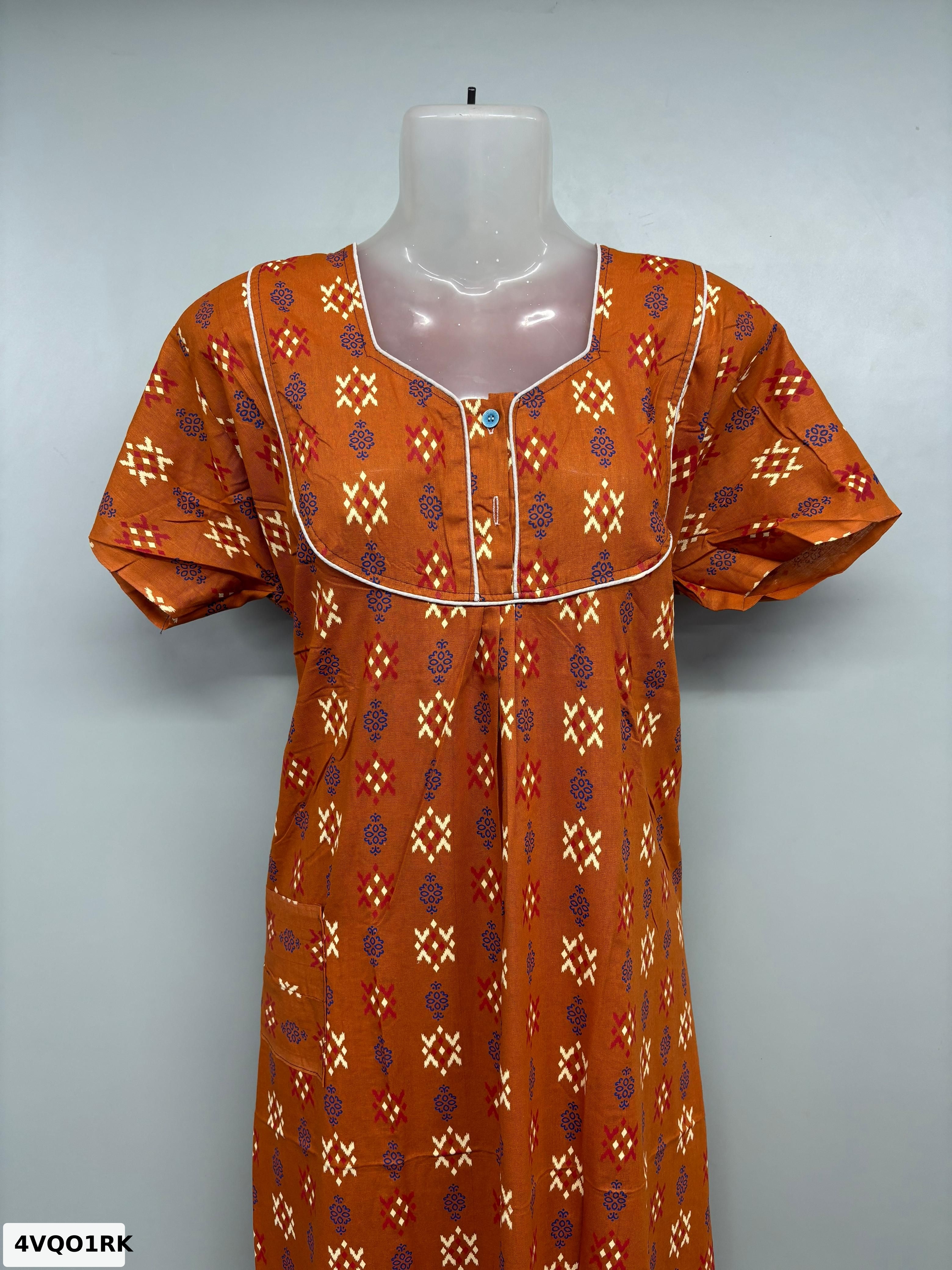 Apsara Piping Cotton Nighty