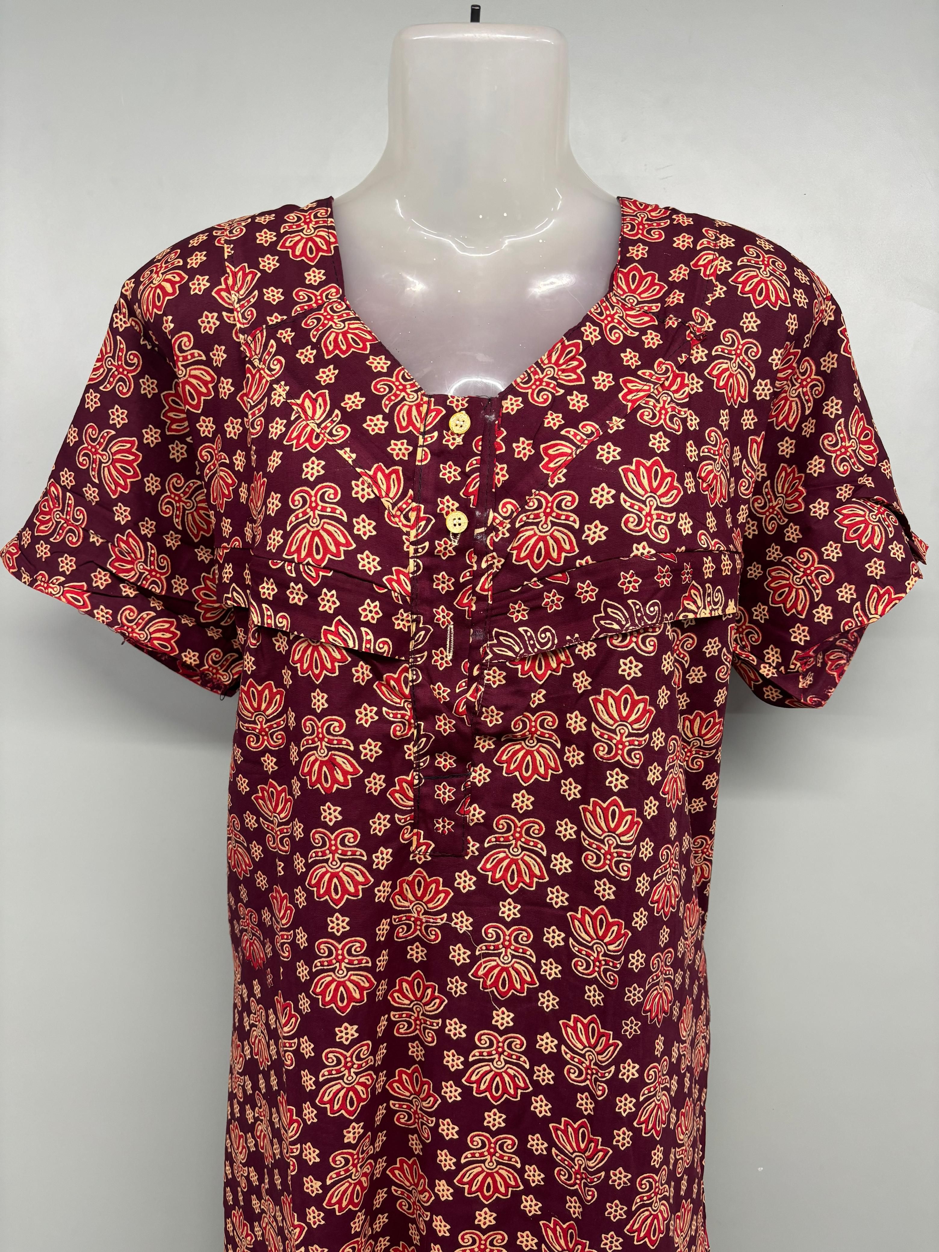Gujri Feeding Chain Cotton Nighty