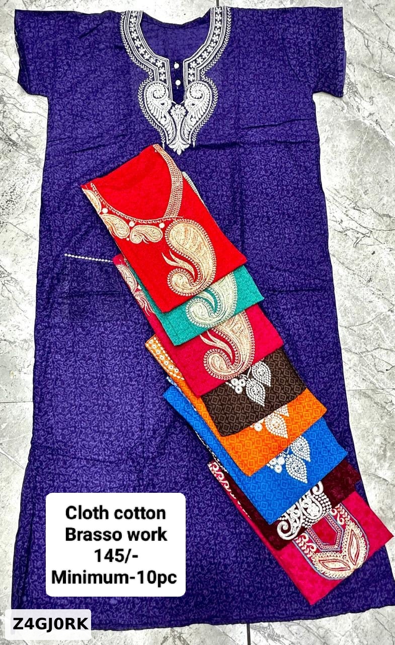 CLOTH COTTON BRASSO WORK NIGHTY