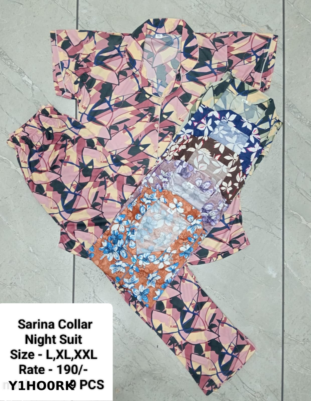 Sarina Collar Night Suit