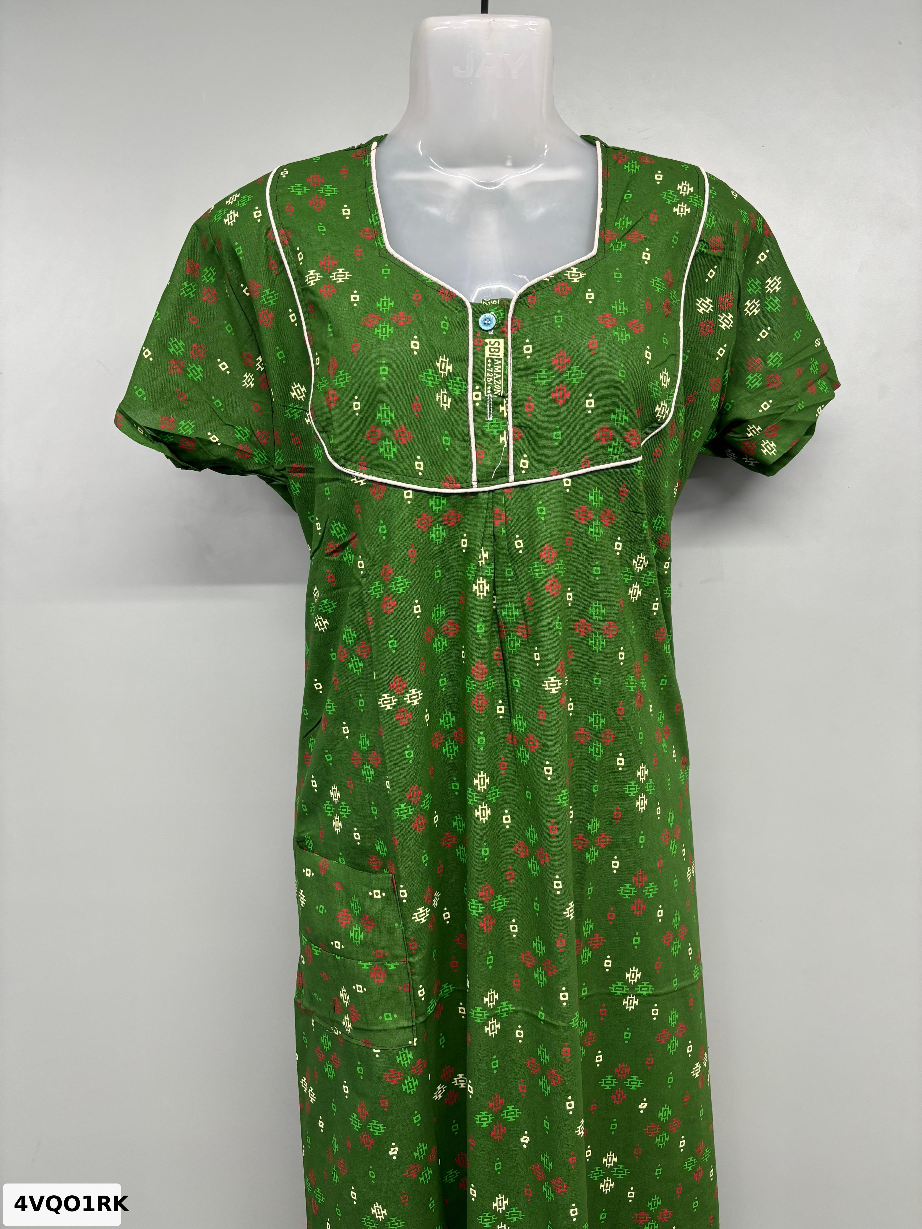 Apsara Piping Cotton Nighty