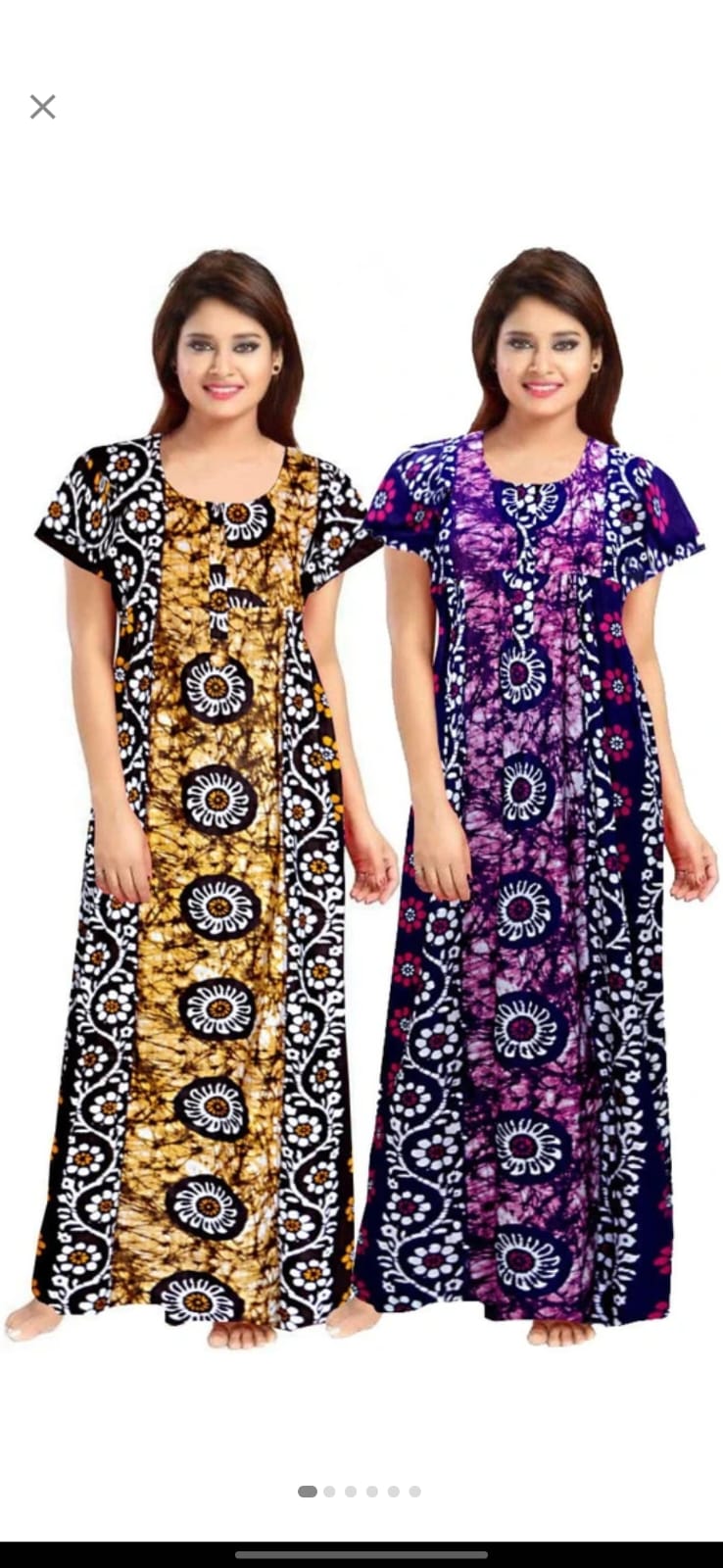 Cotton Nighty Gown - New Trending Colours, Fancy Designs