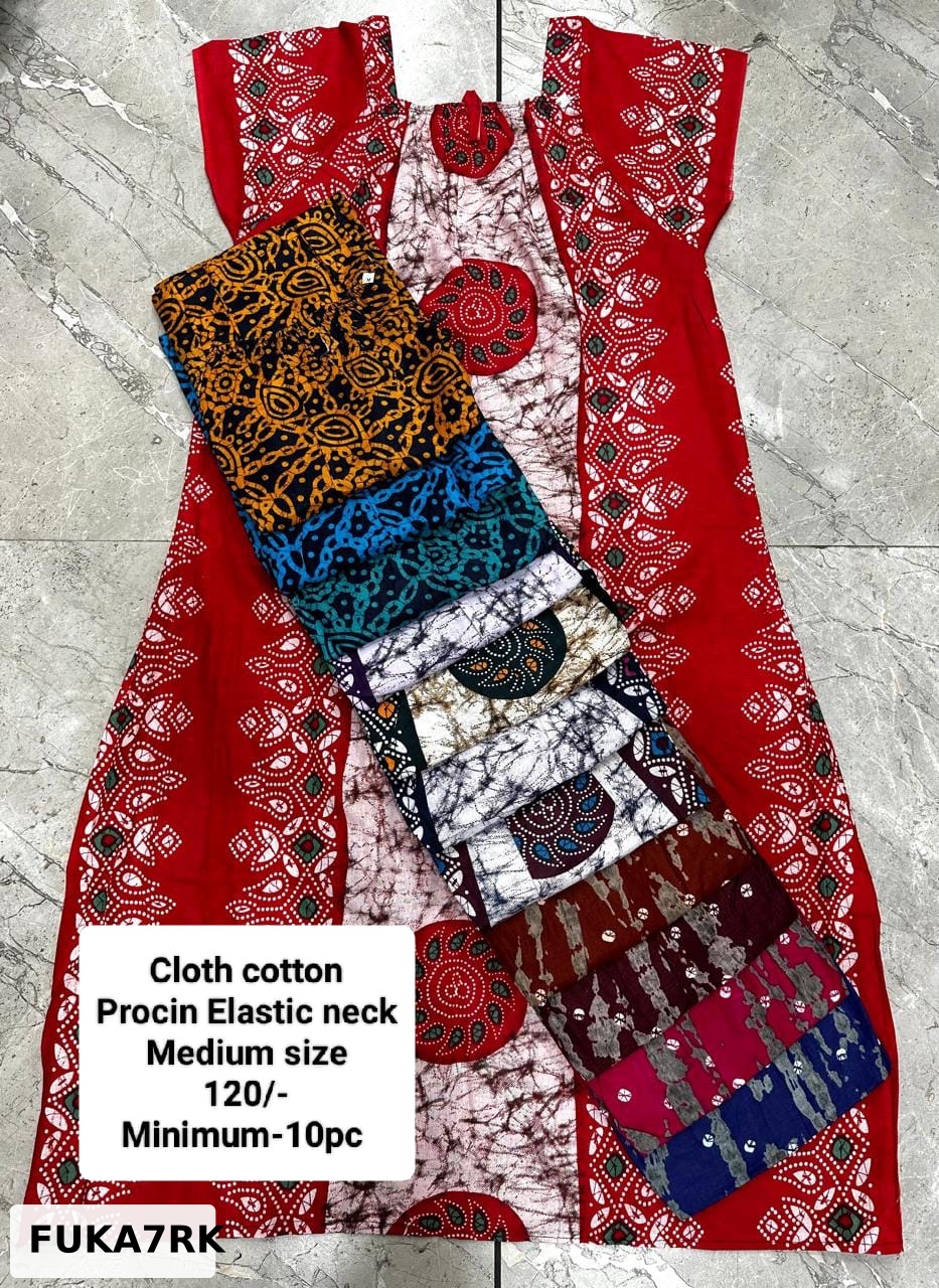 CLOTH COTTON PROCIN ELASTIC NECK NIGHTY