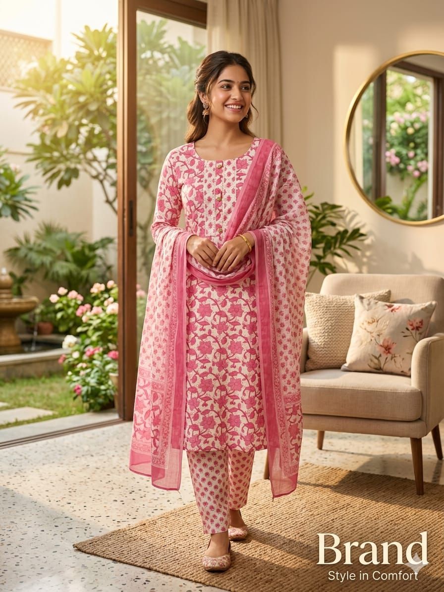 Jaipuri Print 3 Piece